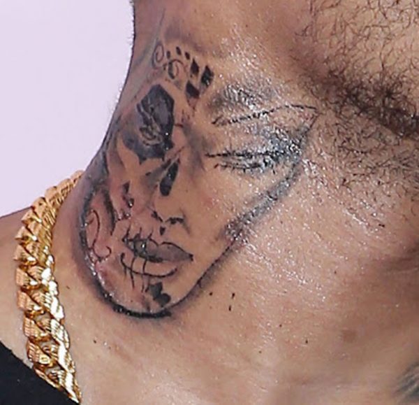 Egyptian Neck Tattoo