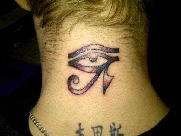 Egyptian Tattoo Design On Neck Back