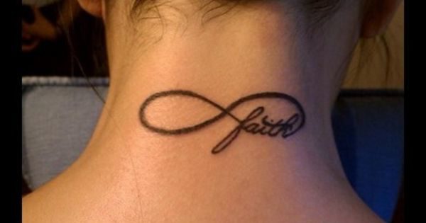 Faith Bible Tattoo On Neck