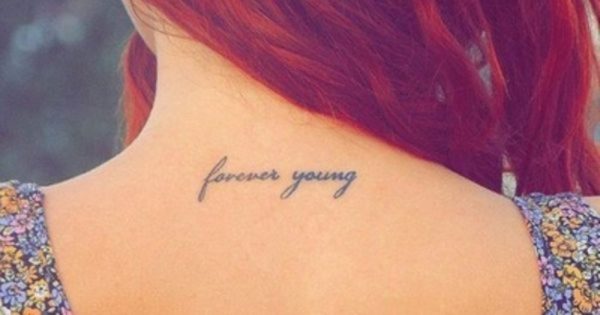 Forever Young Word Tattoo