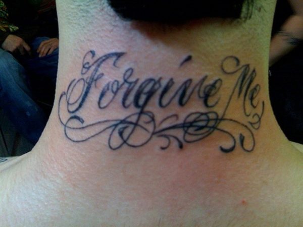Forgive Me Tattoo For Men