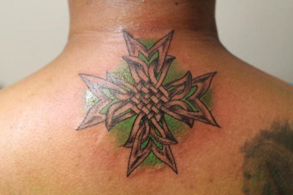 Green Cross Tattoo