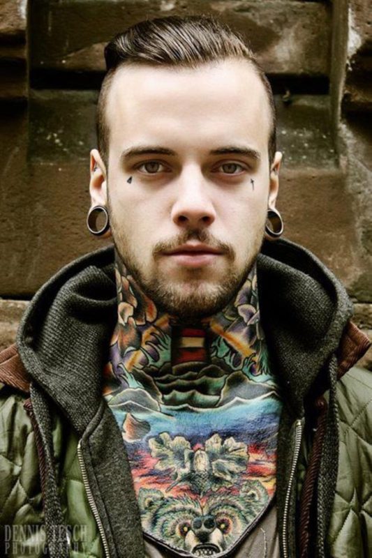 Impressive Neck Tattoo For Men 