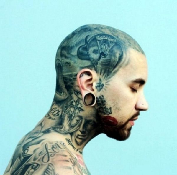 Innovative Neck Tattoo For Men