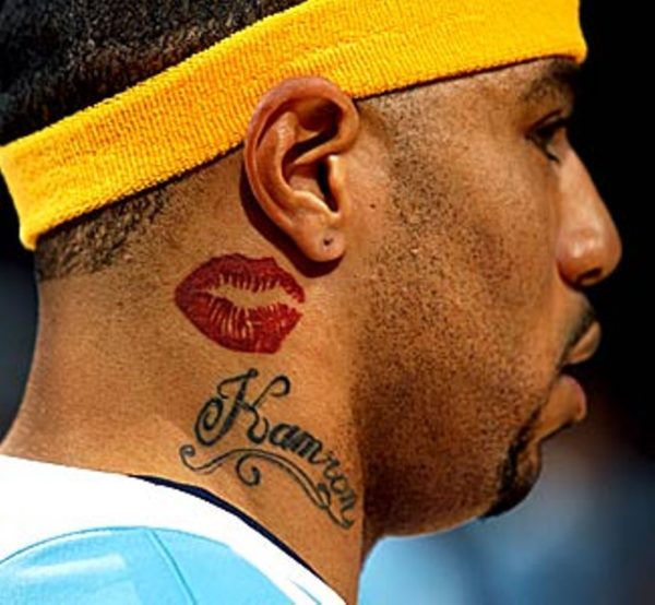 Kenyon Martin Neck Kiss Tattoo