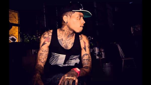 Kid Ink Tiger Face Tattoo On Neck