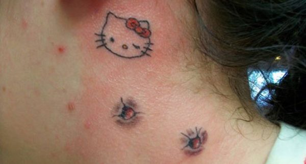 Kitty Neck Tattoo