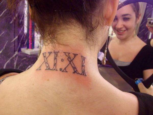 Large  Roman Numeral Tattoo