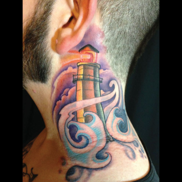 Lighthouse Cloud Tattoo