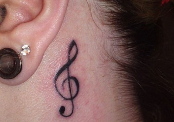 Little Music Neck Tattoo