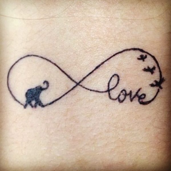 Love Elephant Tattoo  On Neck