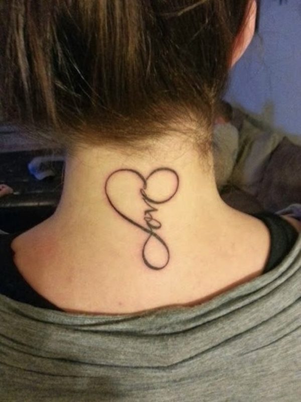 Love Tattoo On Neck