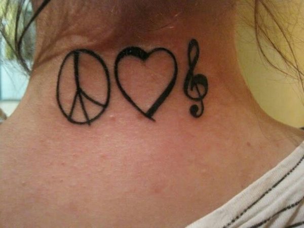 Love Tattoo On Neck 