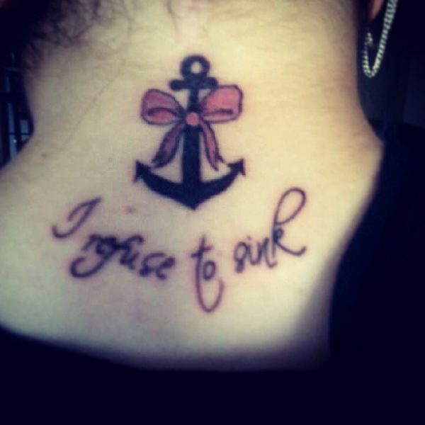 Lovely Anchor Tattoo