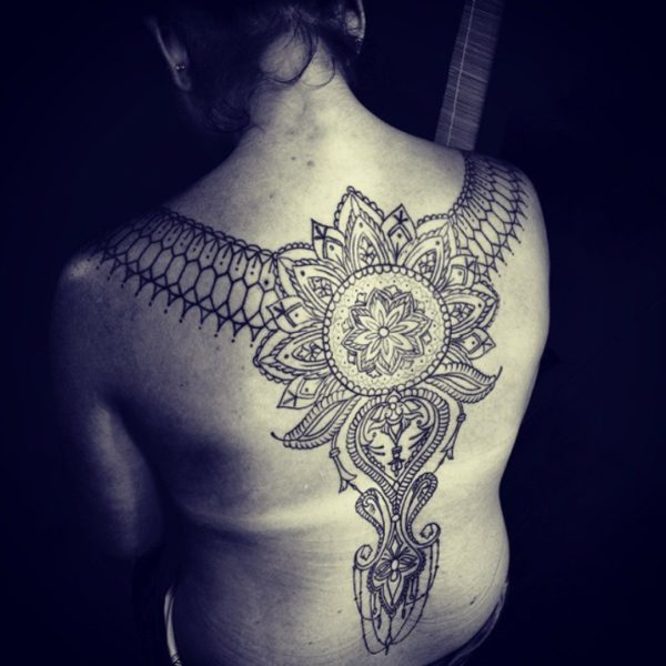 Mandala Neck Tattoo Fro Women