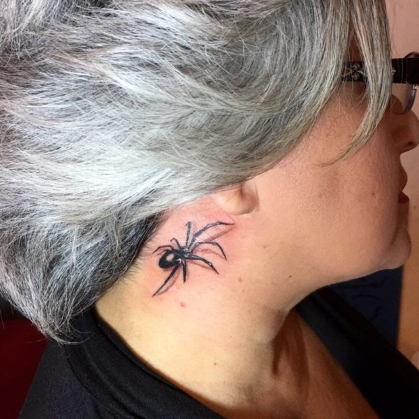 Marvelous Spider Neck Tattoo