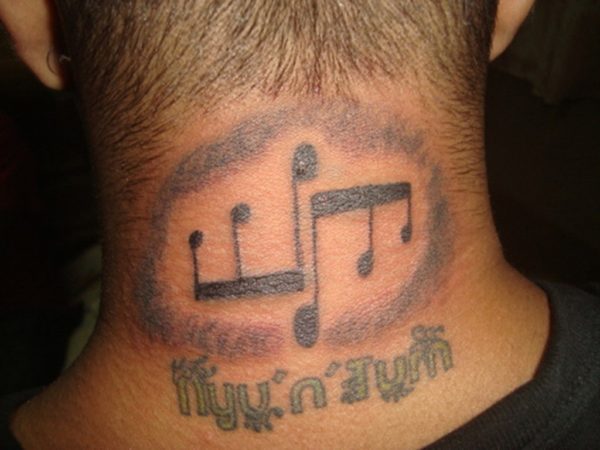 Music Note Tattoo Design