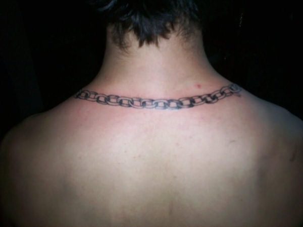 Neck Chain Tattoo