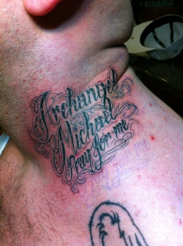 Neck Gangster Tattoo