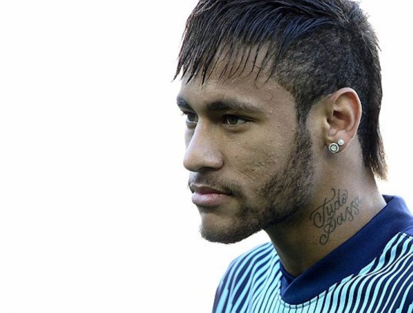 Neymar Jr Black Neck Tattoo Design