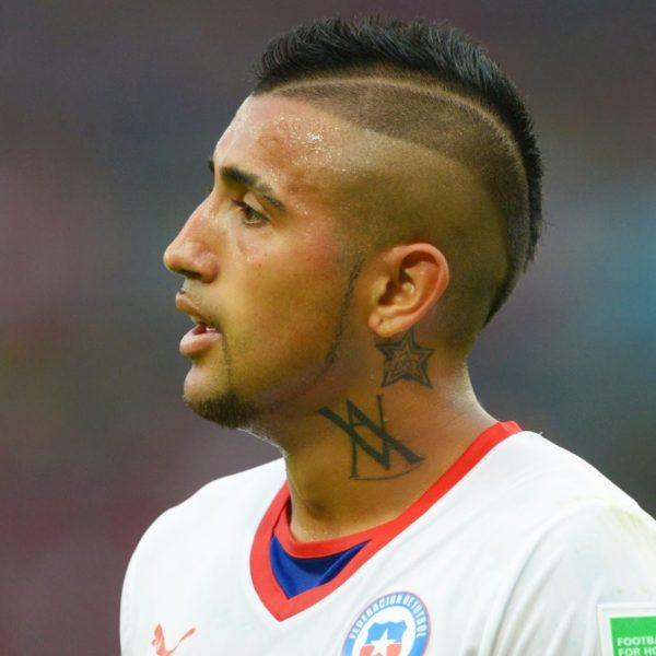 Nice Arturo Vidal Neck Tattoo