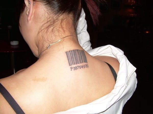 Nice Back Neck Tattoo For Women