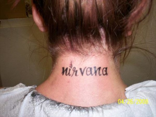 Nice Name Tattoo On Neck