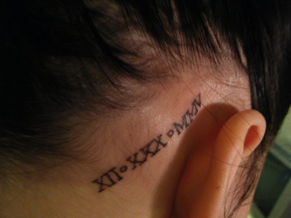 Nice  Roman Numeral Tattoo