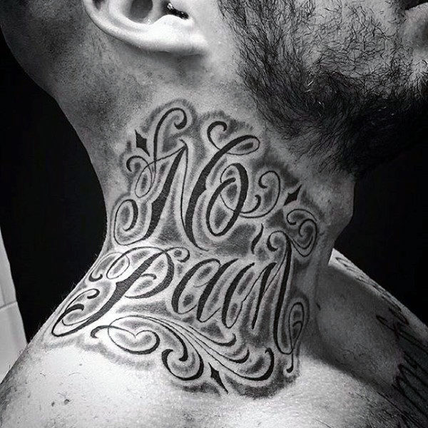 55 Awesome Words Neck Tattoos