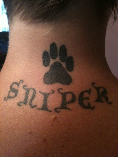 Paw Sniper Tattoo On Wrist