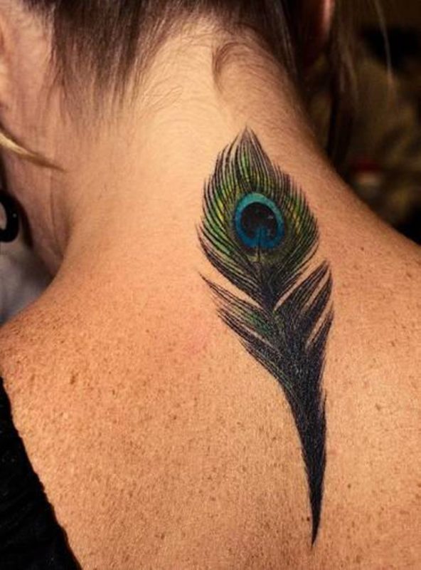 Peacock Feather Wing Tattoo 