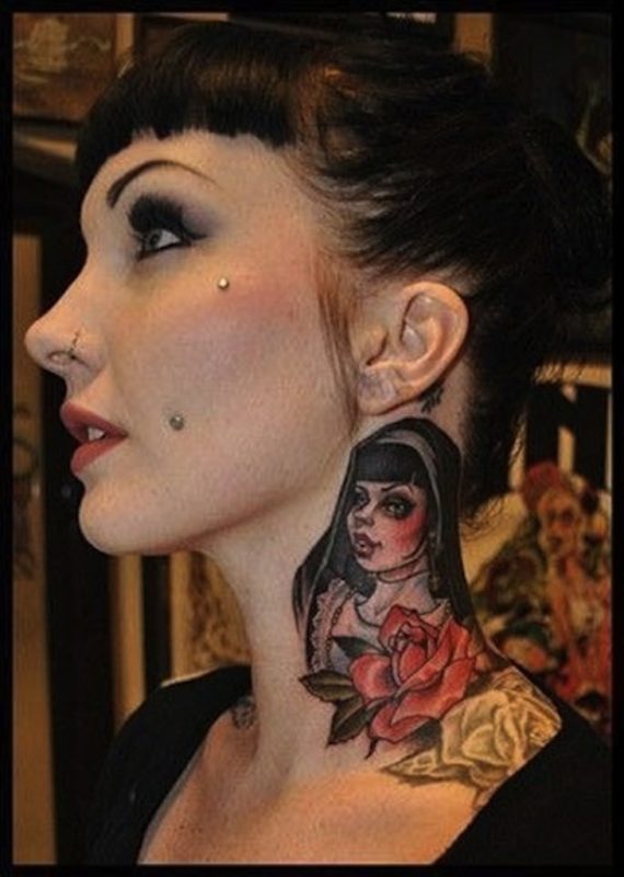 Portrait And Rose Tattoo