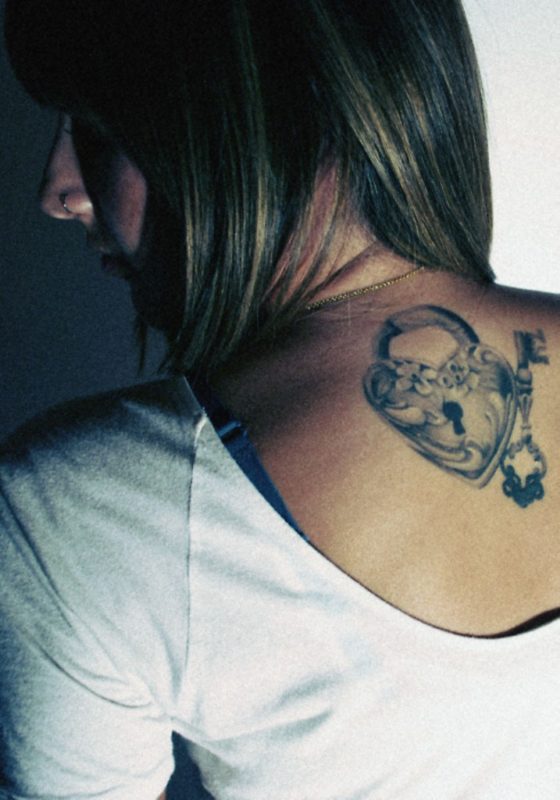 Pretty Heart Lock Tattoo