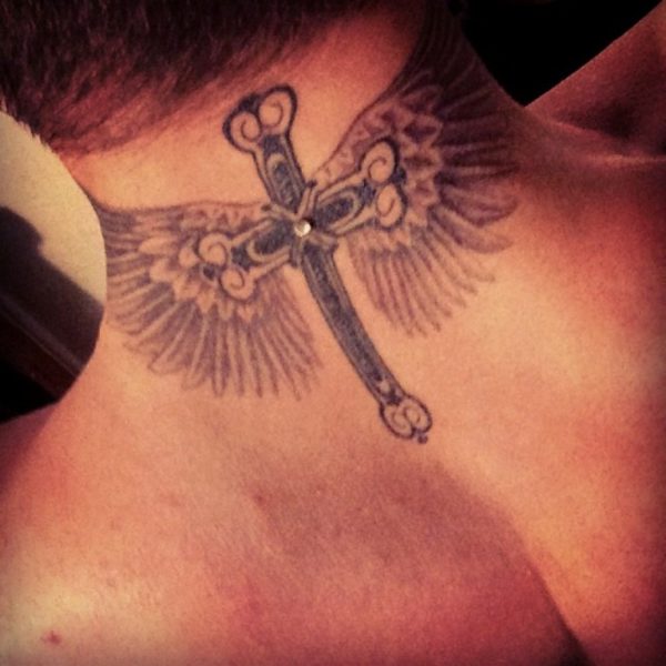 Religious Neck Tattoo 