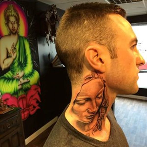 Religious Neck Tattoo