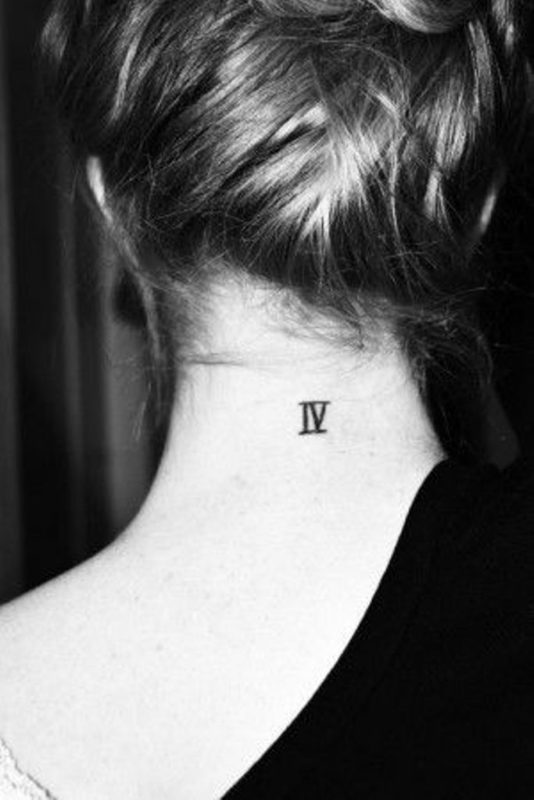 Roman Numeral Word Tattoo