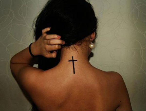 Simple Cross Religious Tattoo