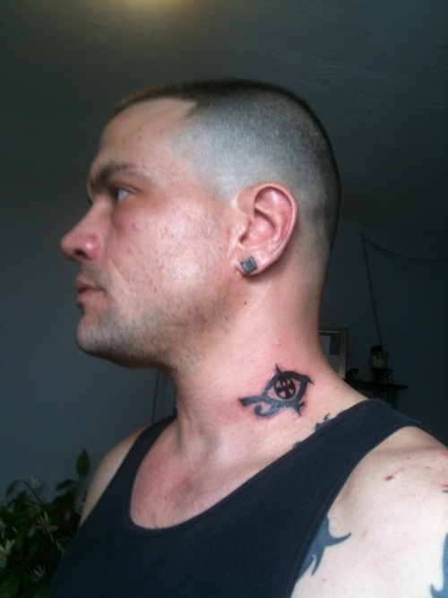 Simple Egyptian Neck Tattoo