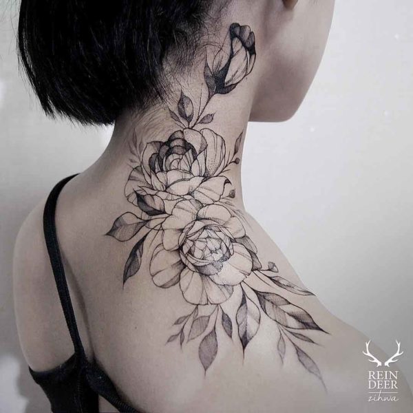 Simple Roses Tattoo Design