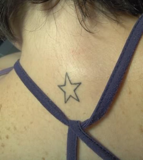 Small Stars Neck Tattoo