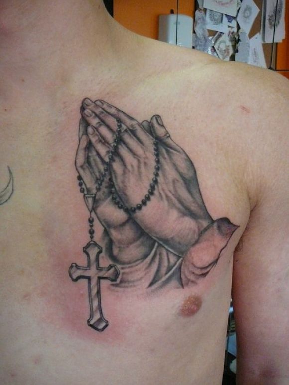 Spiritual Praying Hands Tattoo