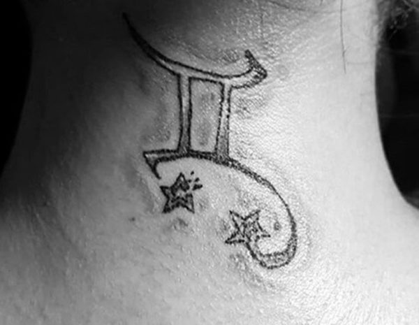 Star And Zodiac Back Tattoo