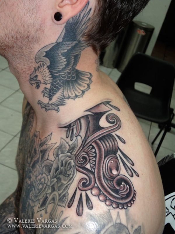 Stunning Flying Eagle Tattoo