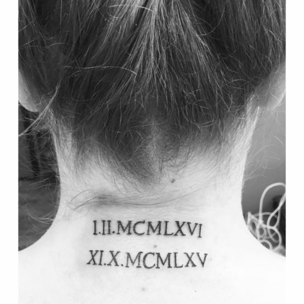 Stunning  Roman Numeral Tattoo Design