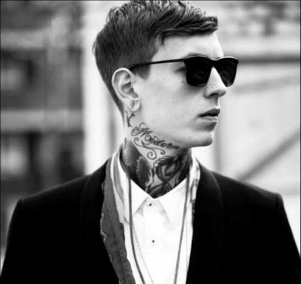 Stylish Neck Tattoo For Men