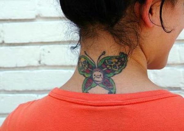 Sweet Green Butterfly Tattoo