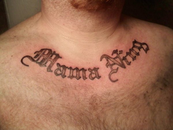 Sweet Name Letter Tattoo On Neck
