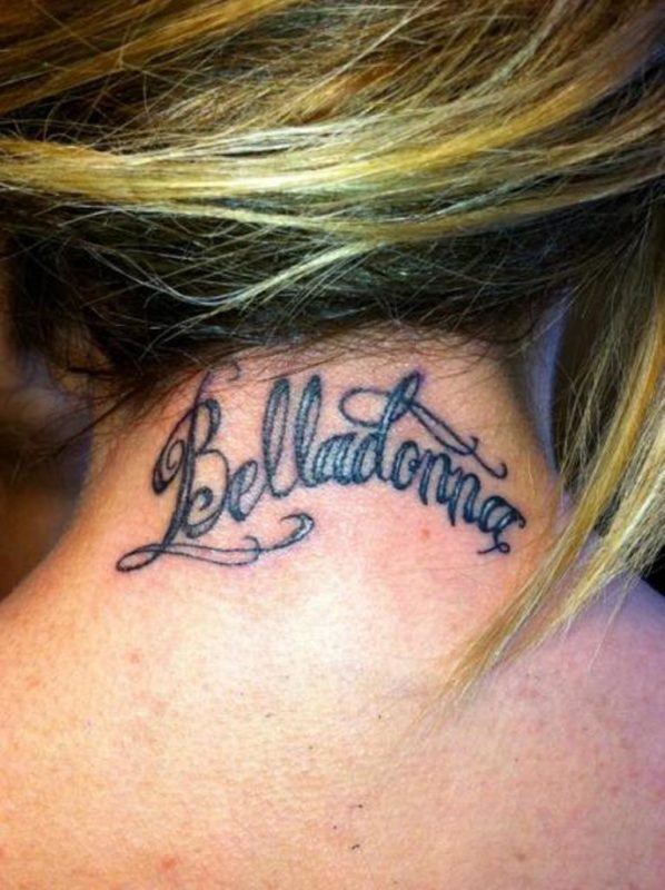 Sweet Name Lettering Tattoo