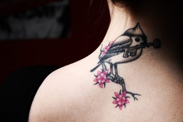 Sweet Sparrow Key Tattoo 