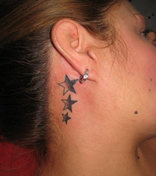 Sweet Stars Neck Tattoo